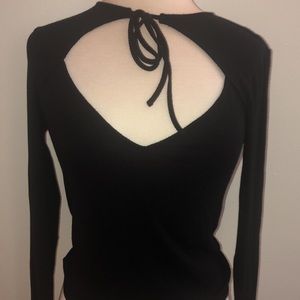 Forever 21 Open Chest Black Long Sleeve